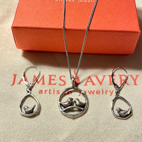 SOLD Retired James Avery Love Bird Set - Picture 2 of 3
